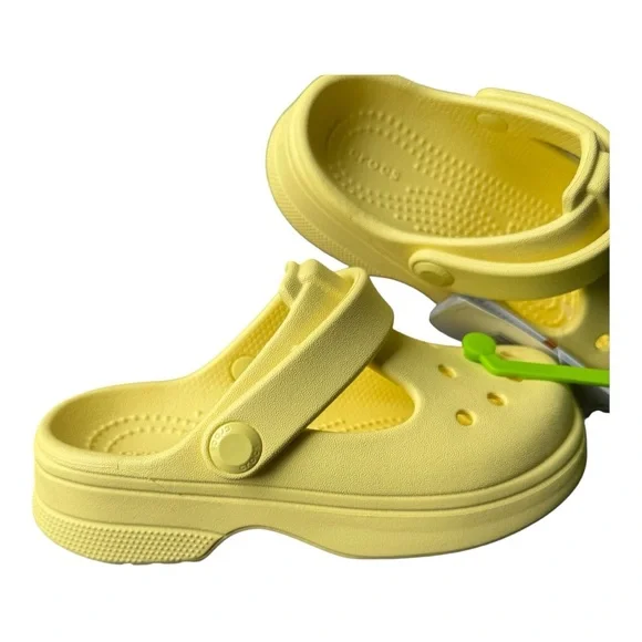 NEW Crocs Classic Mary Jane Clog K - Kids Size C11 - Yellow - Picture 6 of 11